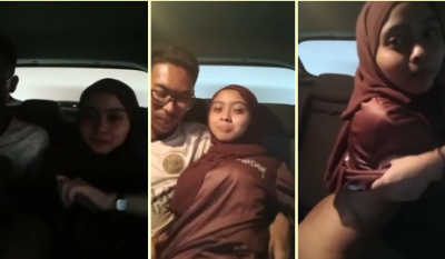 Cewek Jilbab Cantik Diewe Suami Orang Di Mobil