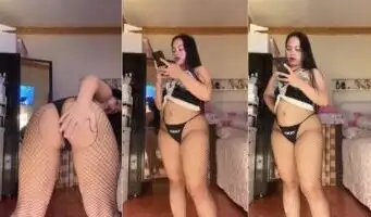 Ina Chu Semakin Binal Striptis Kostum Jaring Instagram
